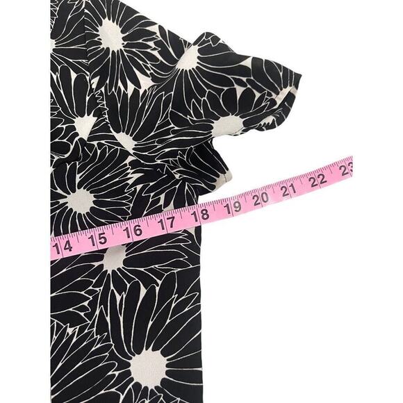 Daniel Rainn Black White Floral Daisy Dress Modest Womens Small - Picture 6 of 7